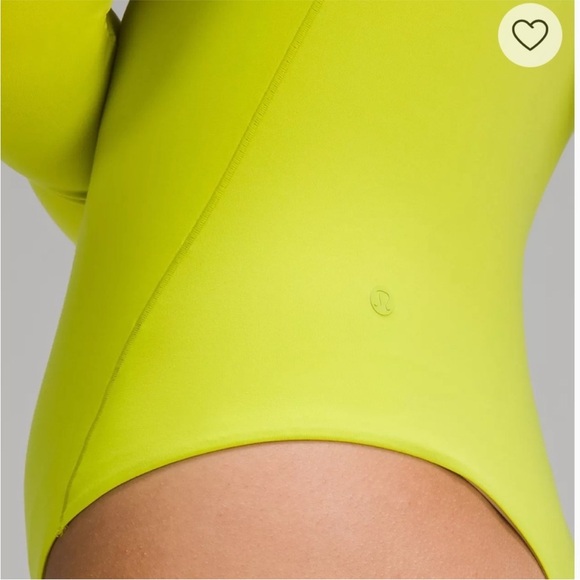 Lululemon Wundermost Ultra-Soft Nulu Square-Neck Long-Sleeve Bodysuit Lichen Lim - Picture 4 of 12